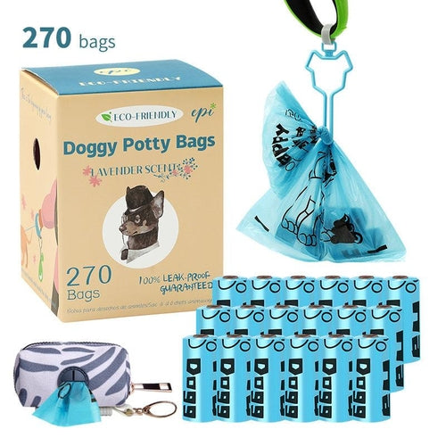 Ecopaws Biodegradable Dog Poop Bags – Lavender Scented, Leak-Proof, Earth-Friendly (270 or 360 Count Options)