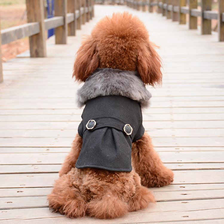 Bipedal Woolen Dog Coat – Cozy Winter Elegance for Your Pup