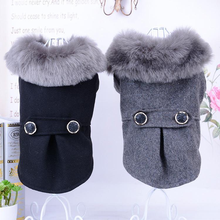 Bipedal Woolen Dog Coat – Cozy Winter Elegance for Your Pup