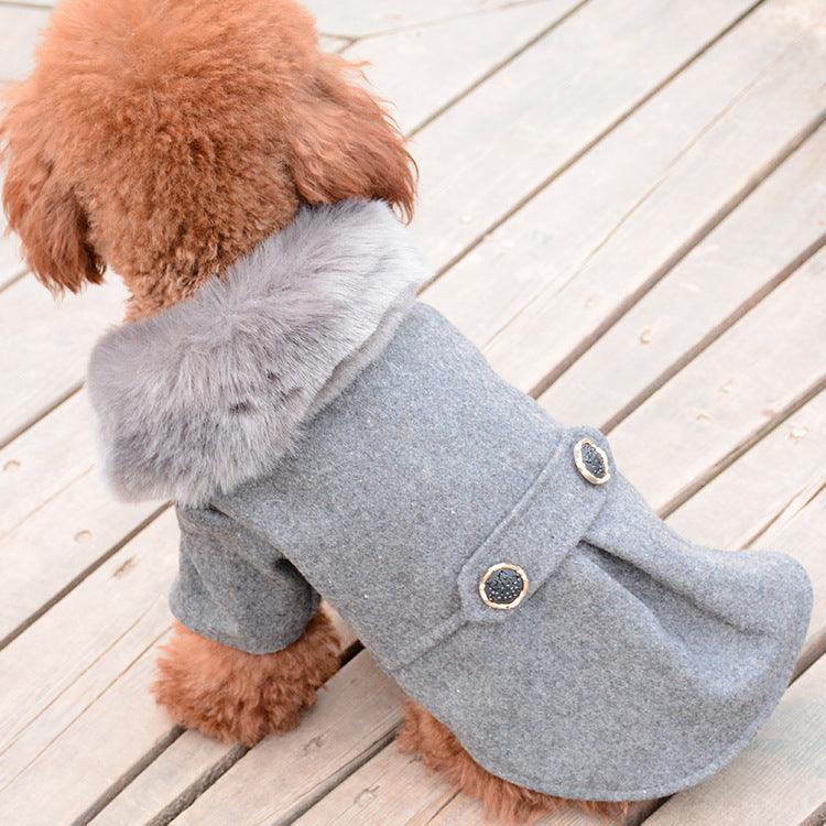 Bipedal Woolen Dog Coat – Cozy Winter Elegance for Your Pup