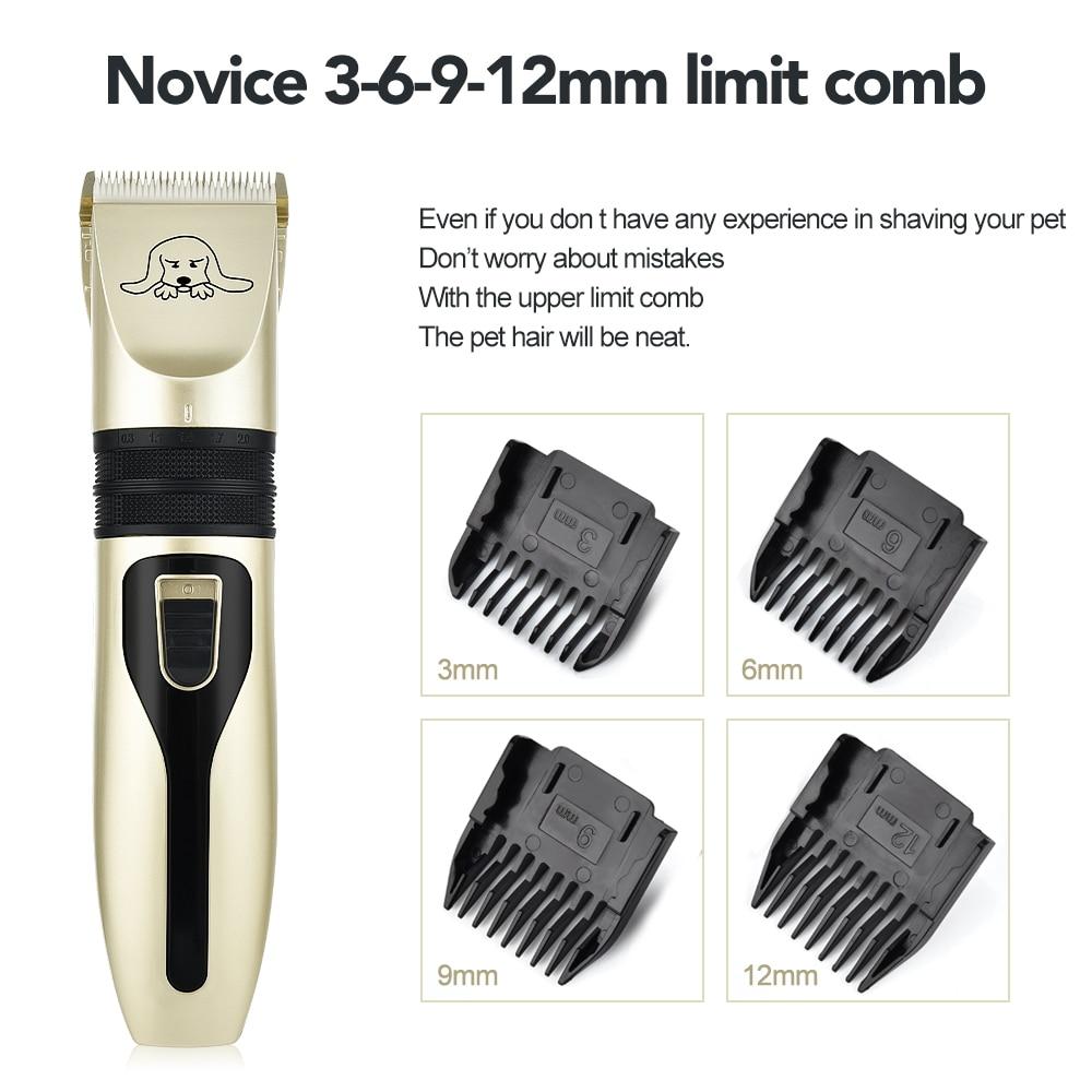 Pet Hair Clipper Set – Professional Grooming Trimmer Kit for Dogs & Cats (Black & Gold)